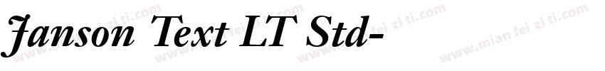 Janson Text LT Std字体转换